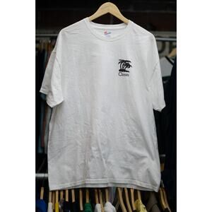 Oasis Palm Tree Graphic Tee White Men’s XL Single Stitch VTG